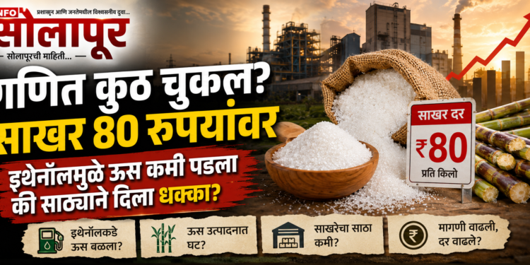 साखरेचे दर का वाढले? E20, ऊस, उत्पादन घट आणि साठ्याचे गणित
