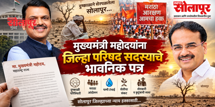 सचिन जाधव यांचे मुख्यमंत्रीांना पत्र; दुष्काळग्रस्त भागाची तातडीने पाहणी करण्याची मागणी
